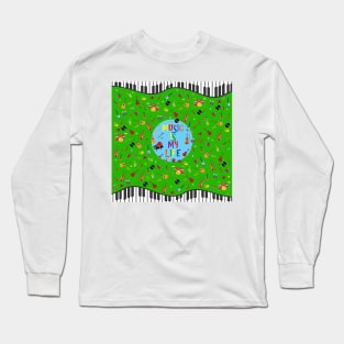 Music is my life (verde) Long Sleeve T-Shirt